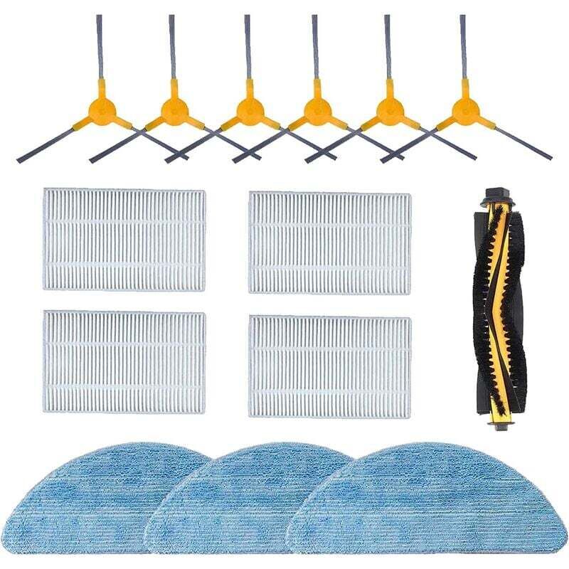 Lling - Ensemble d'accessoires de brosse en tissu filtrant de remplacement de 14 pièces pour aspirateur robot Proscenic 830T 820S 800T 820T