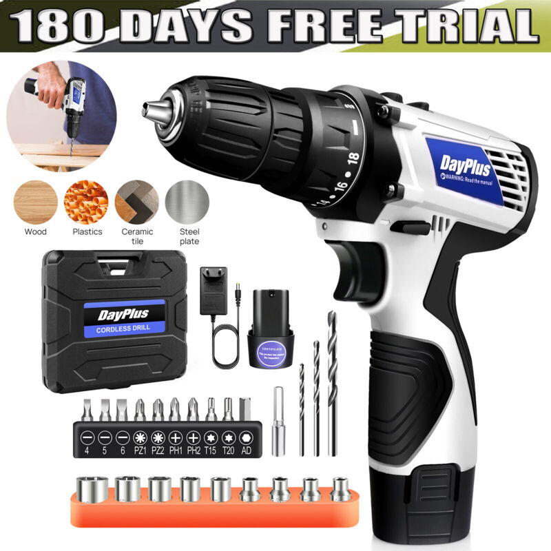 Ensemble d'accessoires de perceuse à percussion sans fil avec batterie 1x à l'intérieur du boîtier