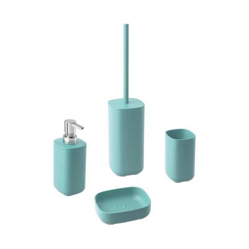 Ensemble d'accessoires de salle de bain turquoise