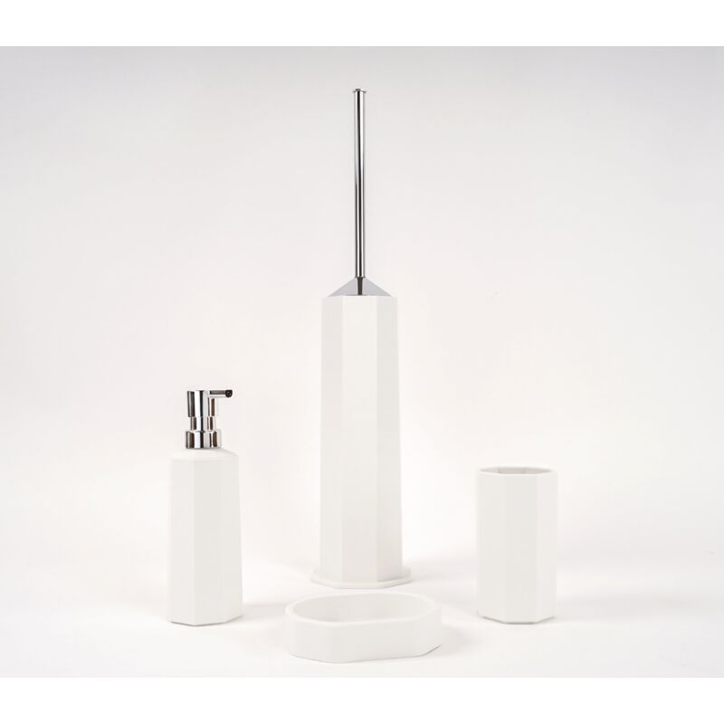 Ensemble d'accessoires de salle de bains blanc