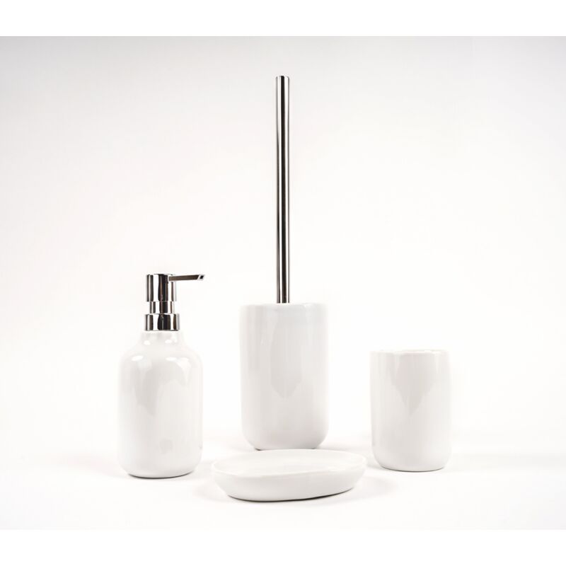 Ensemble d'accessoires de salle de bains blanc