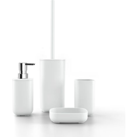 Ensemble d'accessoires de salle de bains blanc