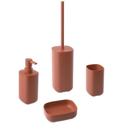 Ensemble d'accessoires de salle de bains en terre cuite