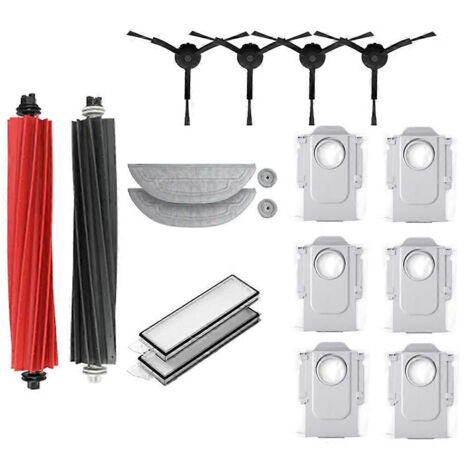 Ensemble d'accessoires pour aspirateur robot Roborock S8 MaxV Ultra : lingette de nettoyage, sacs d'aspirateur, brosse latérale et filtre de rechange