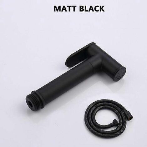 Ensemble d'accessoires pour bidet et WC à main en laiton, robinet de bidet noir, douche à jet d'eau pour salle de bain