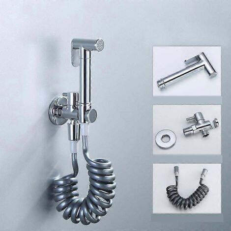 Ensemble d'accessoires pour bidet et WC à main en laiton, robinet de bidet noir, douche à jet d'eau pour salle de bain