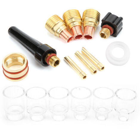 Ensemble d'accessoires pour chalumeau de soudage TIG, bec en verre, buse et pince tungstène pour torche à argon WP9/20
