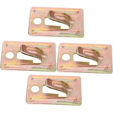 Ensemble d'accessoires pour chauffe-eau (4 pièces) : support mural, support de fixation, plaque de suspension, plaque en acier, finition dorée.