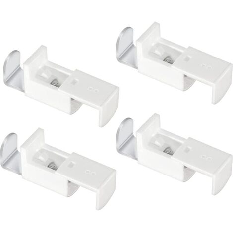 Ensemble d'accessoires pour stores enrouleurs (4 pièces), support de store enrouleur à clip facile à installer, fixation de store enrouleur à course réglable, kit de réparation de store enrouleur en