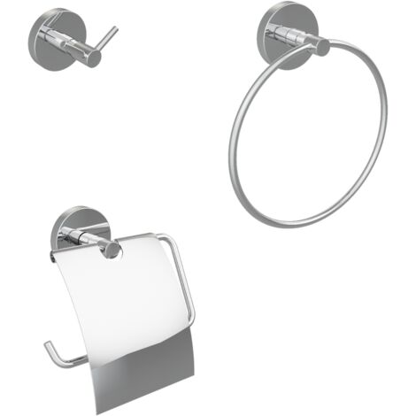 Ensemble d'accessoires salle de bain KLEO chromé