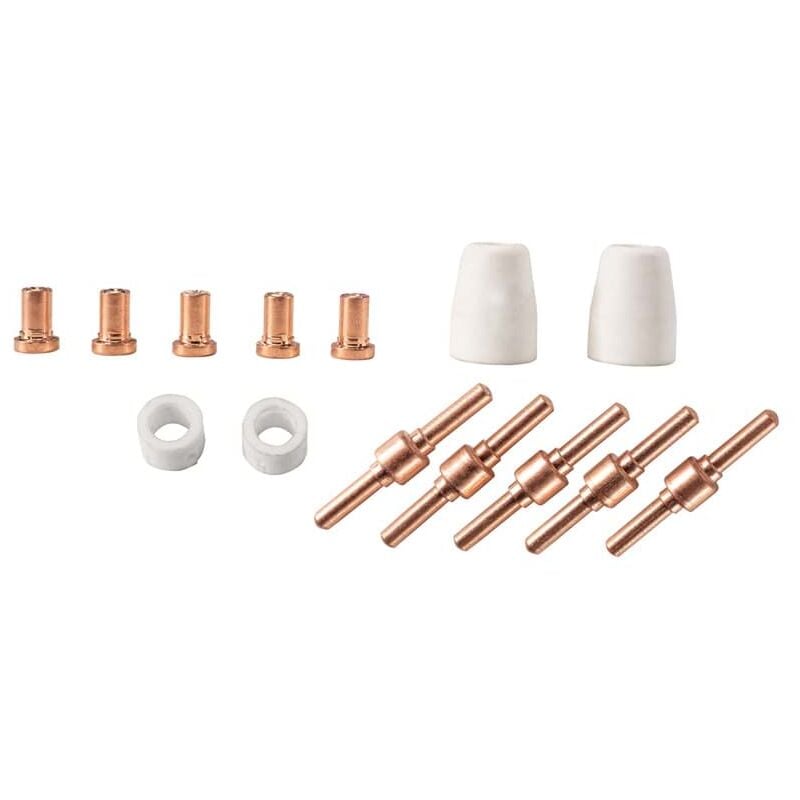 Scheppach - Set d'accessoires 14 pièces - Pour la découpeuse plasma PLC40 - 5 buses - 5 électrodes - 2 pointes de torche en céramique - 2 diffuseurs