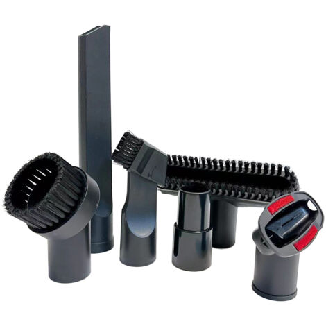 Ensemble d'accessoires universels pour aspirateurs avec un diamètre intérieur de 32 mm, comprenant une tête de brosse ronde 2 en 1 en PP.