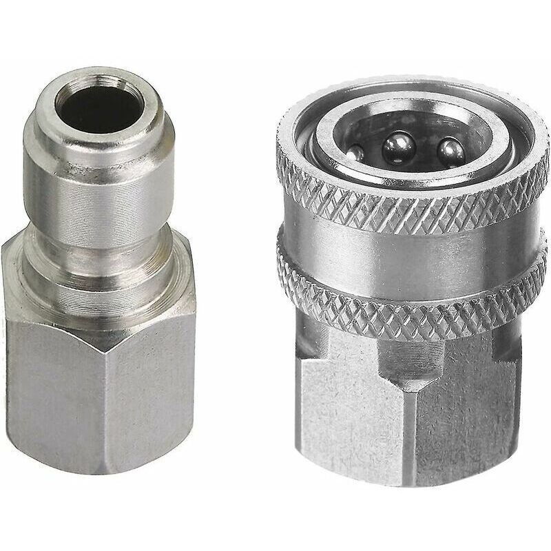 Start - Ensemble d'adaptateurs pour nettoyeur haute pression, kit de connexion rapide 3/8 pouces, raccord femelle, acier inoxydable, 5000 Psi