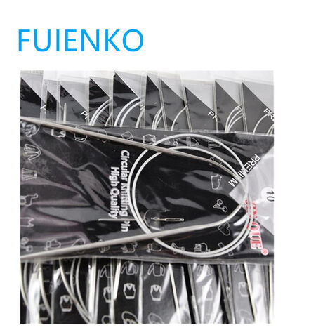 Ensemble d'aiguilles à Tricoter Circulaires en Acier Inoxydable 11pcs FUIENKO
