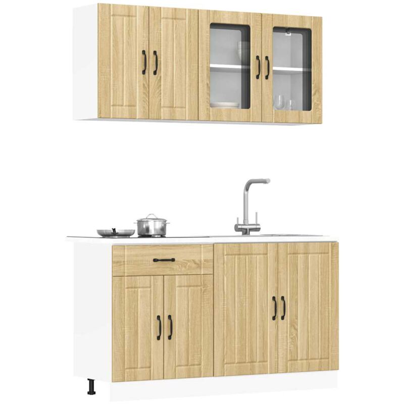 Ensemble d'armoires de cuisine 4 pcs Kalmar bois d'ingénierie - Vidaxl