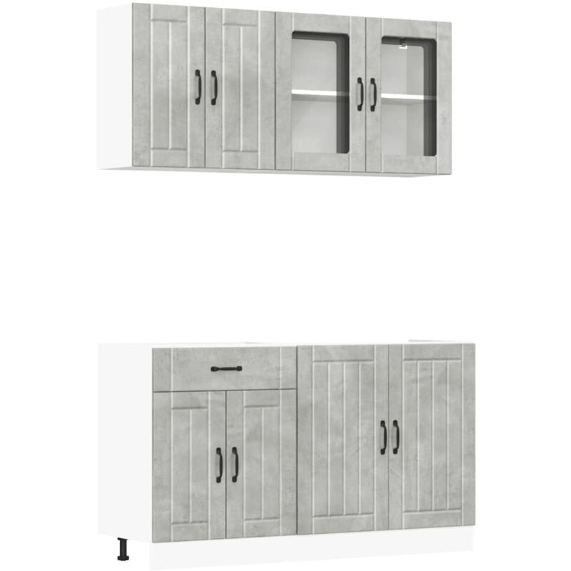 Ensemble d'armoires de cuisine 4 pcs Kalmar bois d'ingénierie Vidaxl