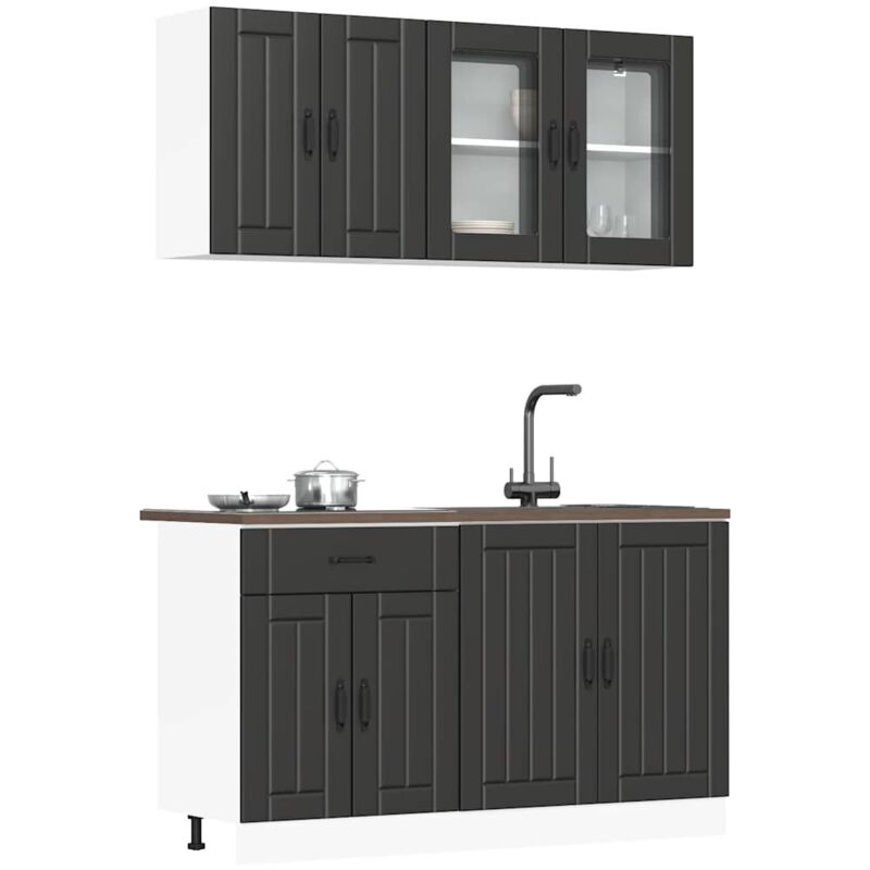 Ensemble d'armoires de cuisine 4 pcs Kalmar bois d'ingénierie Vidaxl