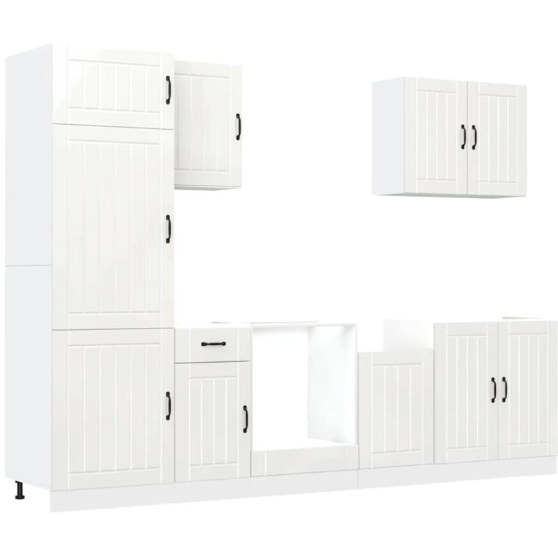 Vidaxl - Ensemble d'armoires de cuisine 7 pcs Lucca bois d'ingénierie