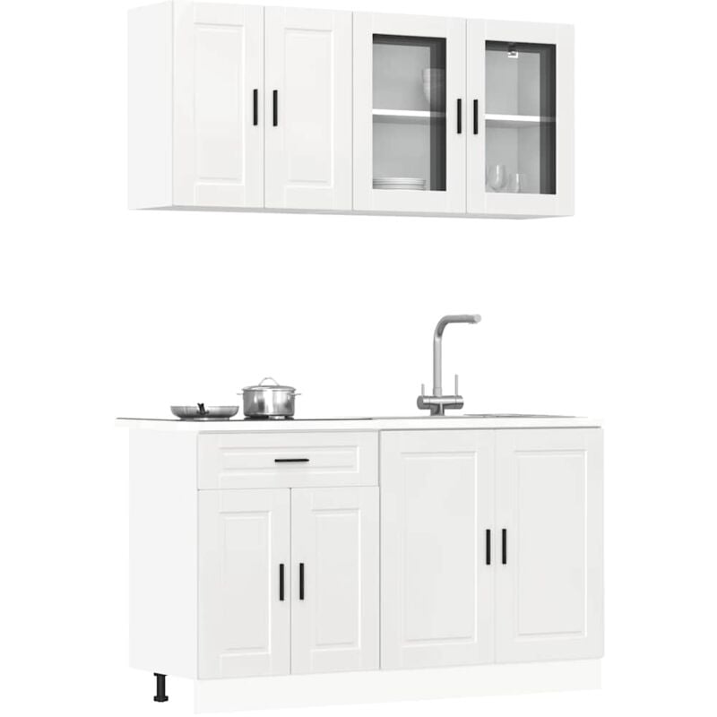 Ensemble d'armoires de cuisine 4 pcs Kalmar bois d'ingénierie - Vidaxl