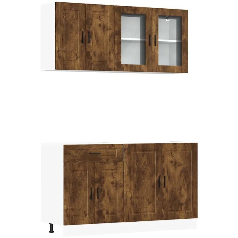 Ensemble d'armoires de cuisine 4 pcs Kalmar bois d'ingénierie Vidaxl