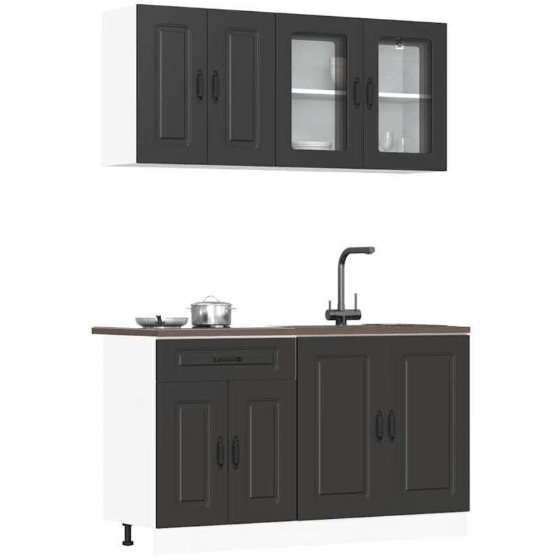 Ensemble d'armoires de cuisine 4 pcs Kalmar bois d'ingénierie Vidaxl