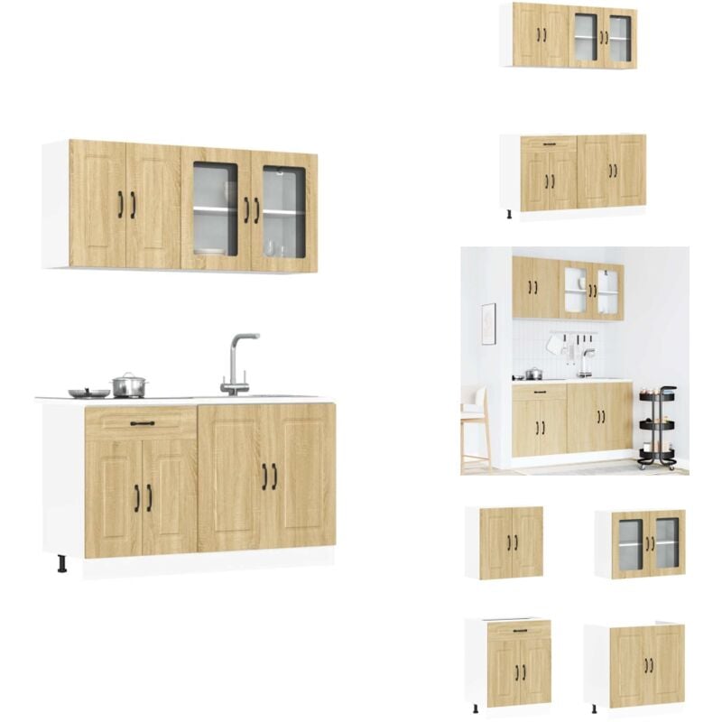 Ensemble d'armoires de cuisine 4 pcs Kalmar bois d'ingénierie - Ensemble D'armoires De Cuisine - Ensemble D'armoires De Cuisine - Ensemble D'armoires