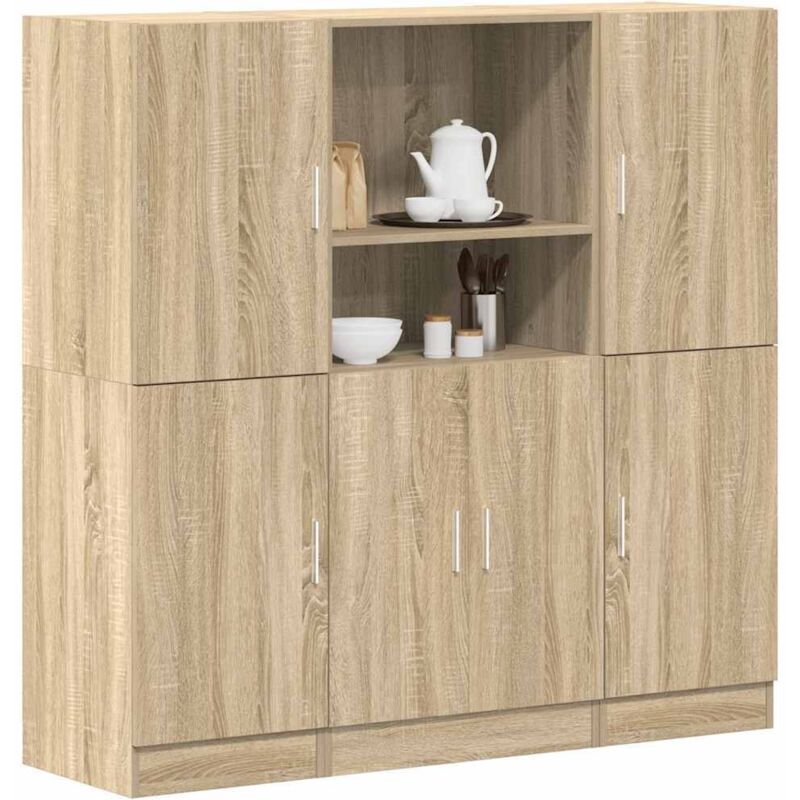 Vidaxl - Ensemble d'armoires de cuisine 3 pcs chêne sonoma