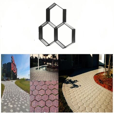 Moule A Pavé Beton Jardin Moule A Beton DIY Iron Réutilisable Moules Béton Moule A Pavage Moule Beton Dalle Moule à Chemin Béton Pour Chemin Terrasse Allée Patio Jardin 45 X 40