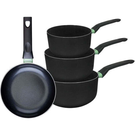 Ensemble de 1 poêle de 20 cm et 3 casseroles 16, 18 et 20 cm Fackelmann Brandao