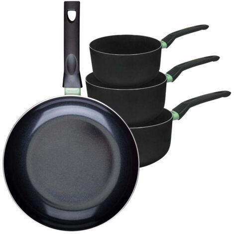 Ensemble de 1 poêle de 30 cm et 3 casseroles 16, 18 et 20 cm Fackelmann Brandao