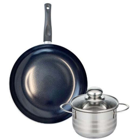 Ensemble de 1 Poêle de cuisson 20 cm et 1 faitout 12 cm Elo Prima Brillant