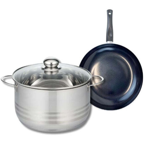 Ensemble de 1 Poêle de cuisson 20 cm et 1 faitout 24 cm Elo Prima Brillant