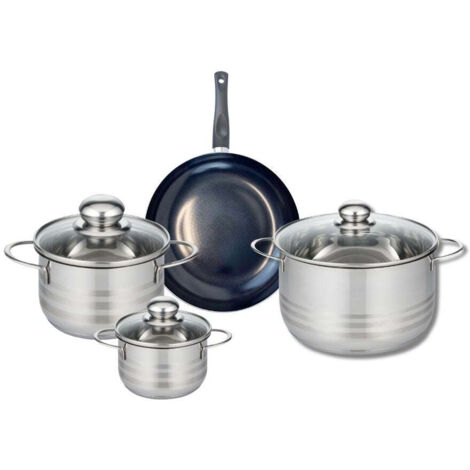 Ensemble de 1 Poêle de cuisson 20 cm et 3 faitouts 12, 16 et 20 cm Elo Prima Brillant