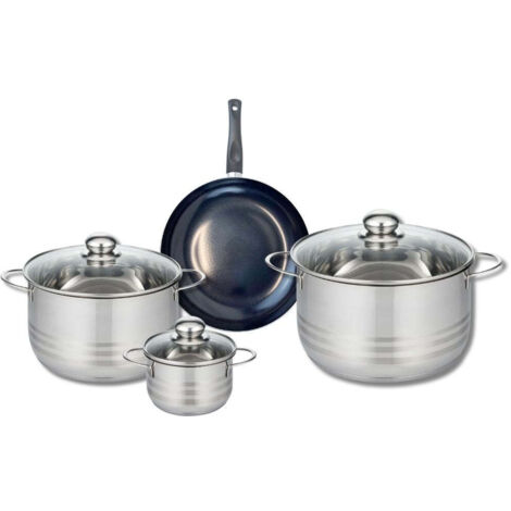 Ensemble de 1 Poêle de cuisson 20 cm et 3 faitouts 12, 20 et 24 cm Elo Prima Brillant