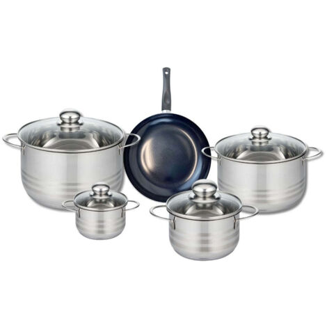 Ensemble de 1 Poêle de cuisson 20 cm et 4 faitouts 12, 16, 20 et 24 cm Elo Prima Brillant