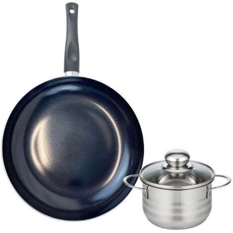 Ensemble de 1 Poêle de cuisson 24 cm et 1 faitout 12 cm Elo Prima Brillant