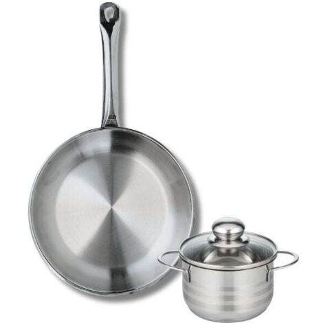 Ensemble de 1 Poêle de cuisson 24 cm et 1 faitout 12 cm Elo Profi Brillant