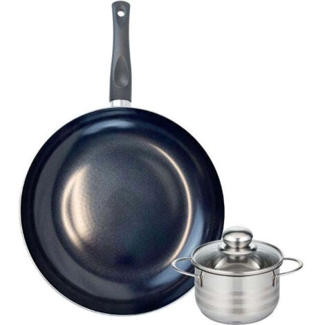 Ensemble de 1 Poêle de cuisson 28 cm et 1 faitout 12 cm Elo Prima Brillant