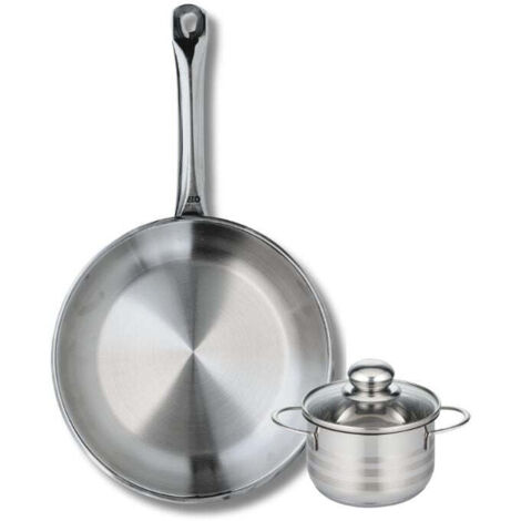 Ensemble de 1 Poêle de cuisson 28 cm et 1 faitout 12 cm Elo Profi Brillant