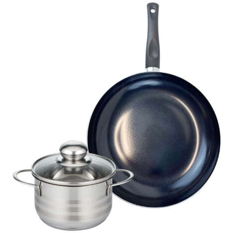 Ensemble de 1 Poêle de cuisson 28 cm et 1 faitout 16 cm Elo Prima Brillant