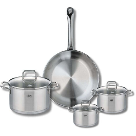 Ensemble de 1 Poêle de cuisson 28 cm et 3 faitouts 12, 14 et 20 cm Elo Profi Citrin
