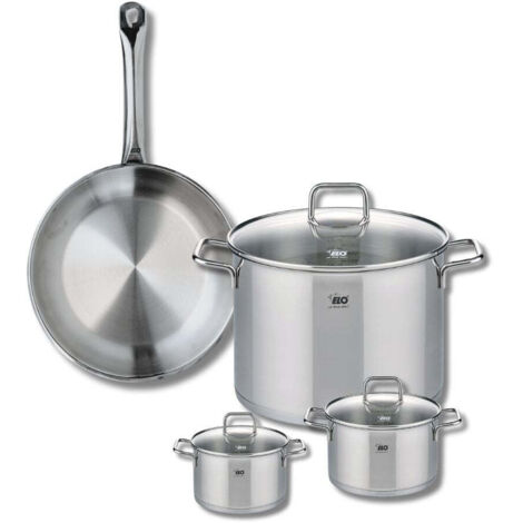 Ensemble de 1 Poêle de cuisson 28 cm et 3 faitouts 12, 14 et 26 cm Elo Profi Citrin