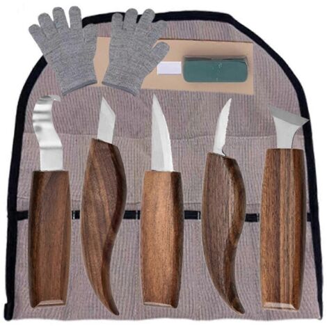 Ensemble de 10 ciseaux à bois pour la sculpture sur bois, outils de sculpture manuelle à faire soi-même (voir photo)