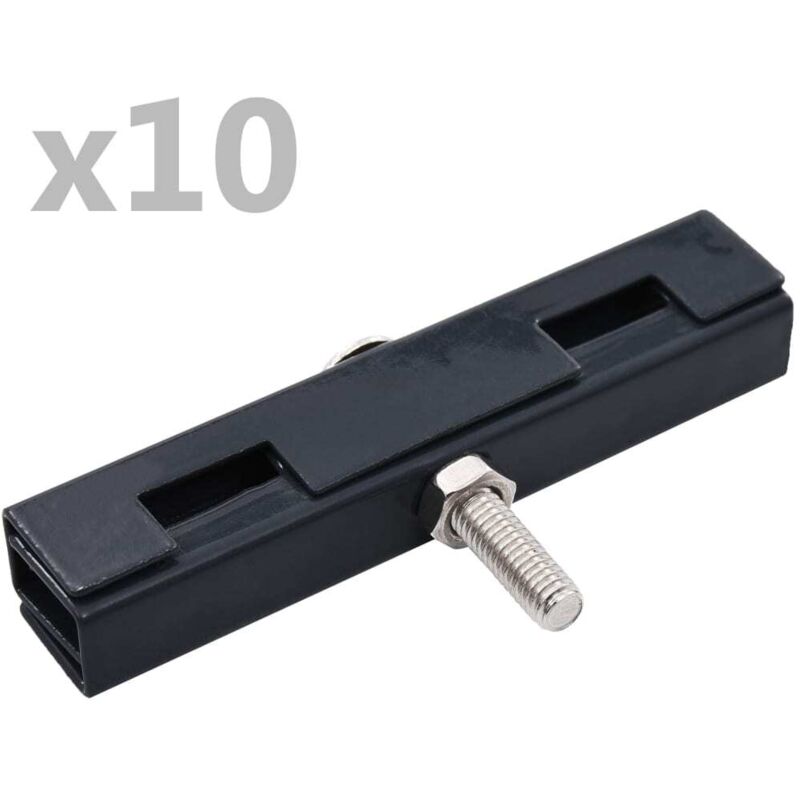 Connecteurs en forme de u pour les grilles de jardin 10 pcs différentes couleurs couleur : Anthracite