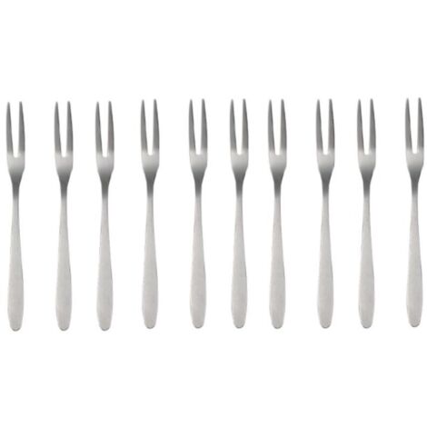 Ensemble de 10 couteaux et fourchettes en acier inoxydable, fourchette à fruits, gâteau, fourchette à dessert, fourchette plate