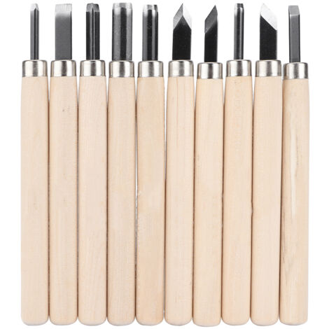 Ensemble de 10 Couteaux Sculpture Bois pour Travail Manuel DIY, Outils Menuiserie Céramique Argile Citrouille