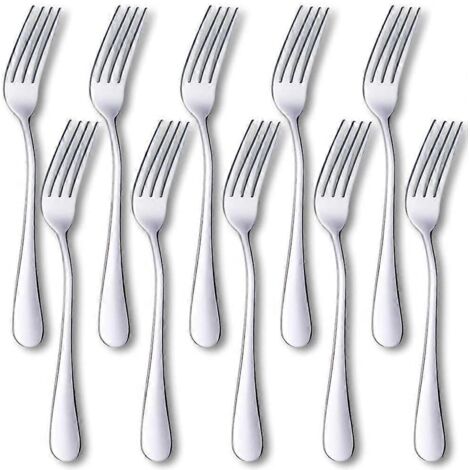 Ensemble de 10 fourchettes de table en acier inoxydable