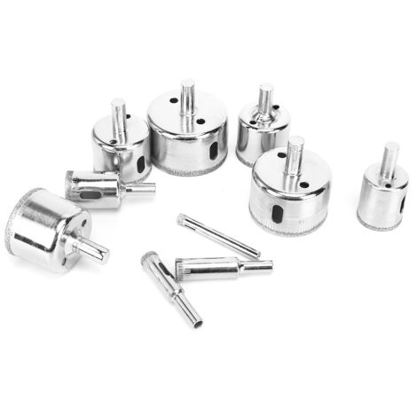 Ensemble de 10 Fraises Diamant pour Béton, Acier Haute Vitesse 6-50mm - Outillage Professionnel