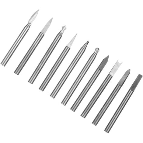 Ensemble de 10 fraises HSS pour perçage du bois, fraises électriques haute vitesse pour usinage, diamètre 2.35mm