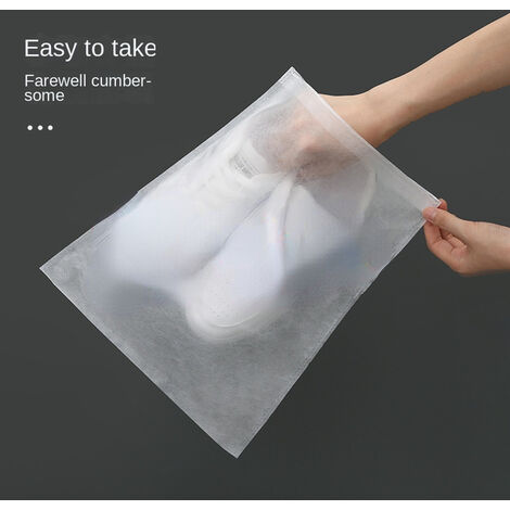 Ensemble de 10 housses anti-poussière pour chaussures, Non tissées, sac de rangement transparent à cordon de serrage, pochette de voyage, sacs à chaussures, séchage de chaussures, protection des chaus